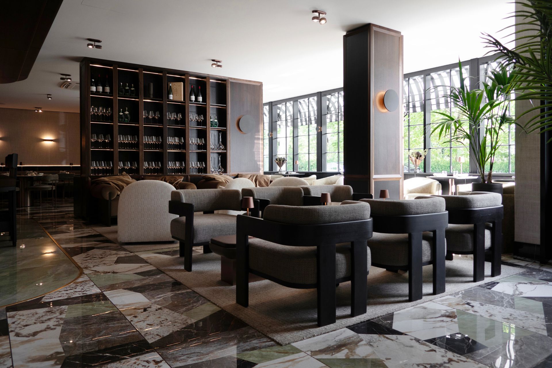 Hotellets lounge/vinbar. Foto: Marianne Chloe